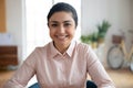 Head shot happy millennial indian businesswoman portrait. Royalty Free Stock Photo