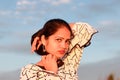 Head shot portrait An Indian model woman posing Royalty Free Stock Photo