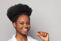 Head shot portrait of young attractive happy woman student closeup Royalty Free Stock Photo