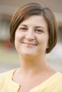 Head shot of woman smiling