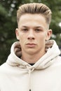 Head And Shoulders Portrait Of Serious Teenage Boy Royalty Free Stock Photo