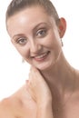 Portrait of a smiling young woman ballet dancer Royalty Free Stock Photo