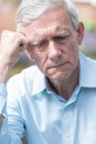 Head And Shoulders Shot Of Worried Senior Man