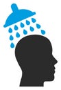 Head Shower Flat Icon Image