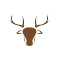 Head Sika deer brown logo design vector graphic symbol icon sign illustration creative idea