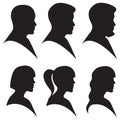 Head Silhouette of Man and Woman Royalty Free Stock Photo