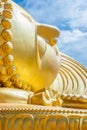 Head of sleeping buddha statue Royalty Free Stock Photo