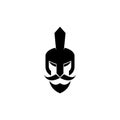 Head spartan warrior with beard logo design vector graphic symbol icon sign illustration creative idea Royalty Free Stock Photo