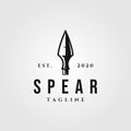 Head spear logo vintage illustration design