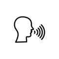 Head speech icon vector logo design template