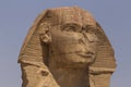 Head of Sphinx in Giza against blue sky Royalty Free Stock Photo