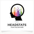 Head Stats Logo Design Template Inspiration Royalty Free Stock Photo