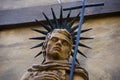 Head of a statue in Volterra, Tuscany, Italy Royalty Free Stock Photo