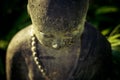 Head of stone Buddha statue Royalty Free Stock Photo