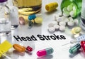 Head Stroke, Medicines As Concept Of Ordinary Treatment, Conceptual Image Royalty Free Stock Photo