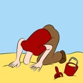 Head Stuck in The Sand