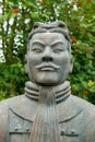 Head of terracotta warrior. Head of one warrior of Qin Shi Huang army, first emperor`s of China.