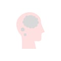 head thinks icon. Simple color vector elements of brain process icons for ui and ux, website or mobile application