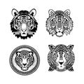The Head Of The Tiger Sketch Vector Graphics Illustration Royalty Free Stock Photo