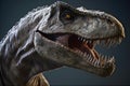 Head of Tyrannosaurus rex created with Generative AI technology