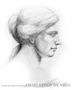 Head Venus de Milo. academic pencil drawing