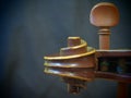 Head Violin Wood and String Music Instrument Retro Inspire Pinhole Camera View Royalty Free Stock Photo