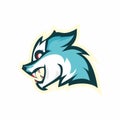 Head wolf mascot logo Royalty Free Stock Photo