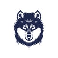 Head Wolf vector illustration design. Head Wolf logo design Template Royalty Free Stock Photo