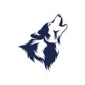 Head Wolf vector illustration design. Head Wolf logo design Template Royalty Free Stock Photo