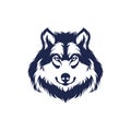 Head Wolf vector illustration design. Head Wolf logo design Template Royalty Free Stock Photo