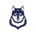 Head Wolf vector illustration design. Head Wolf logo design Template Royalty Free Stock Photo