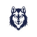 Head Wolf vector illustration design. Head Wolf logo design Template Royalty Free Stock Photo