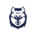 Head Wolf vector illustration design. Head Wolf logo design Template Royalty Free Stock Photo
