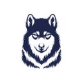 Head Wolf vector illustration design. Head Wolf logo design Template Royalty Free Stock Photo