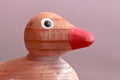 Head of wooden duck Royalty Free Stock Photo