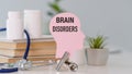 A head with the word Brain Disorders written on it Royalty Free Stock Photo
