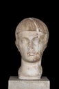 Head of a young man ancient greek bust Royalty Free Stock Photo