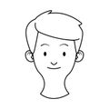 Head young man avatar character