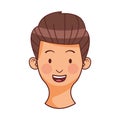 Head young man avatar character