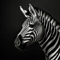 Monochromatic Zebra: A Stunning Zbrush-inspired Photo With Realistic Shadows
