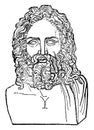 Head of Zeus vintage illustration