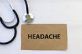 headache on brown paper Royalty Free Stock Photo
