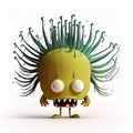 Headache Hag, With a pounding head and achy body, this creature causes headaches and migraines in children. cute