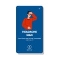 headache man vector