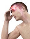 Headache/migrim Royalty Free Stock Photo