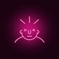 headache on mind icon. Elements of What is in your mind in neon style icons. Simple icon for websites, web design, mobile app,