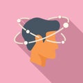 Headache problem icon flat vector. Sick disorder