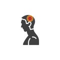 Headache symptom vector icon