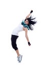 Headbanging modern style dancer Royalty Free Stock Photo