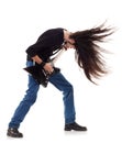Headbanging rocker Royalty Free Stock Photo